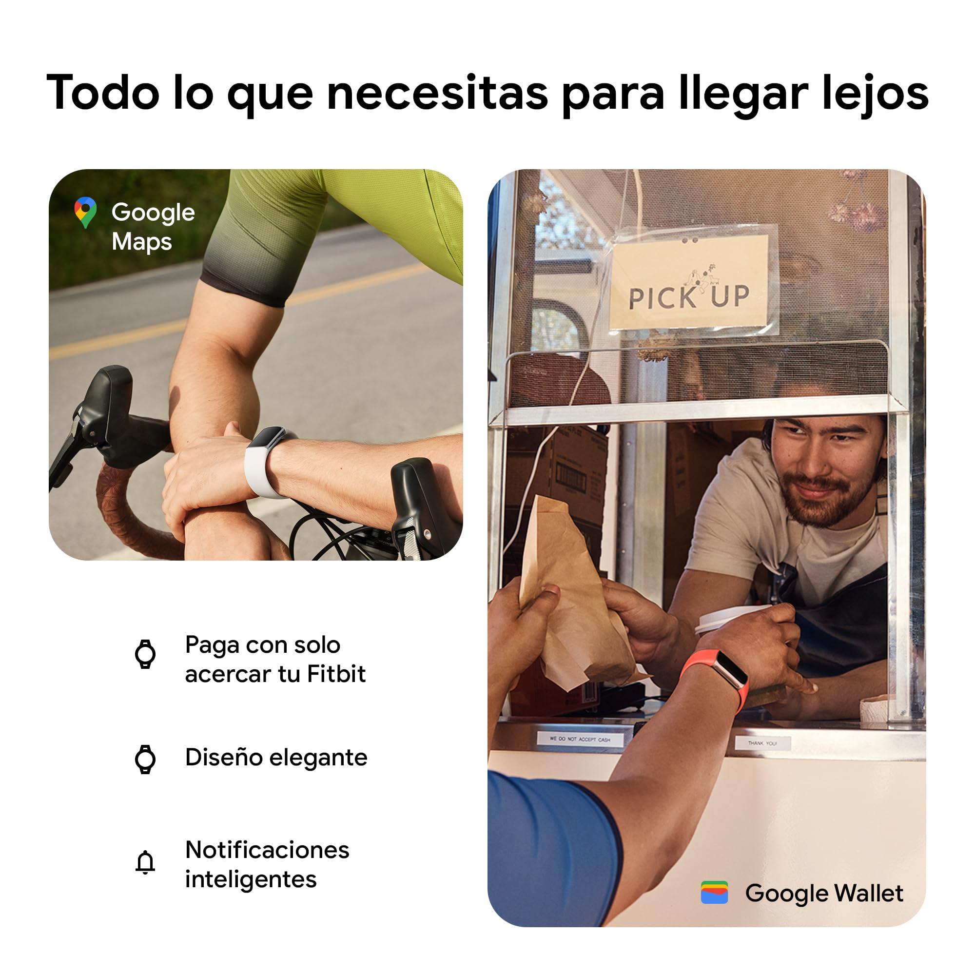 Google Fitbit Charge 6 Pulsera de actividad, 7 días de batería, Google Wallet y Maps, Obsidiana/Aluminio Negro