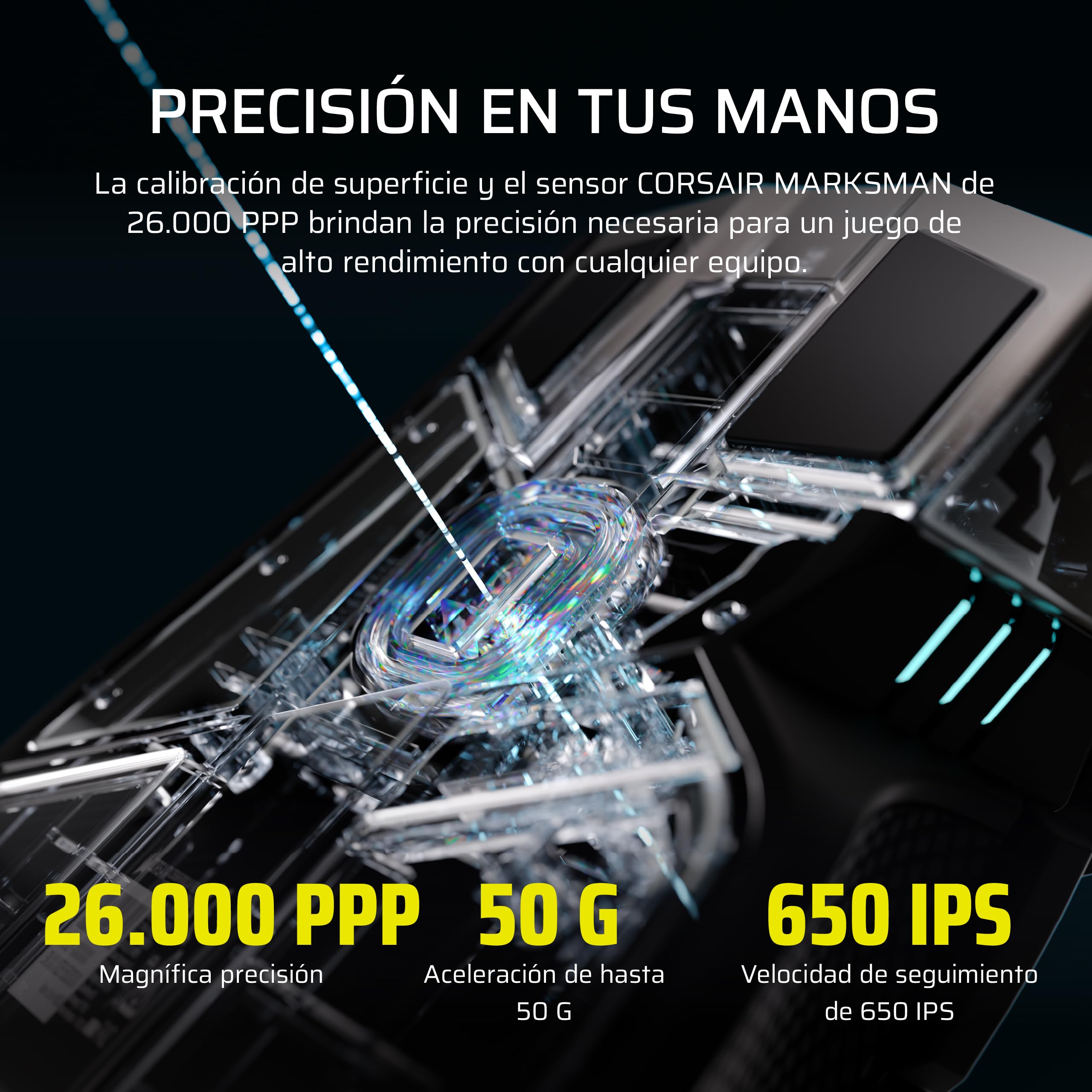 Corsair IRONCLAW Wireless SE (2026) Ratón para Juegos – Negro | 26 000 PPP, Diseño Ergonómico para Manos Grandes, 10 Botones Programables, para MOBA, FPS, MMO