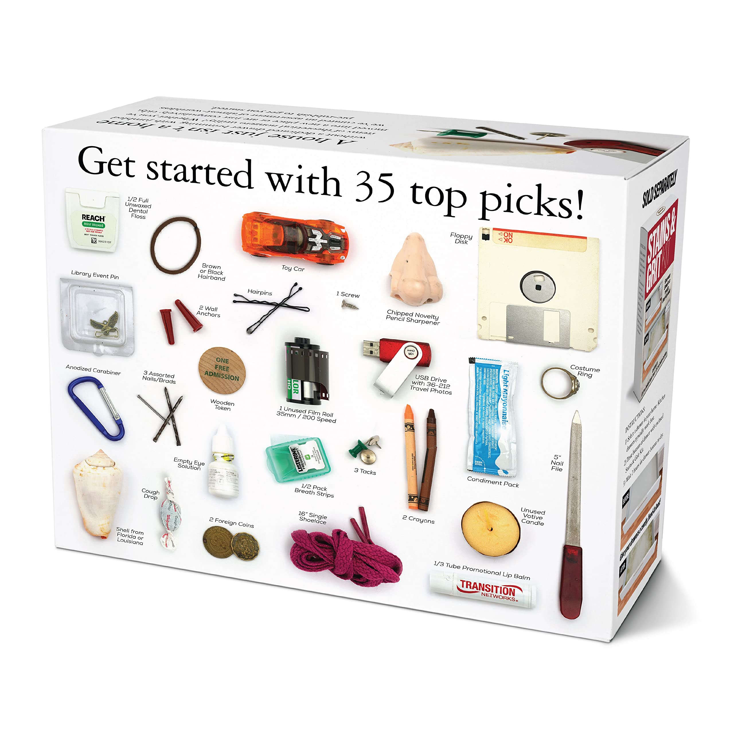 Prank-O Junk Drawer Kit Gag Gift Empty Box, Birthday Gift, Wrap Your Real Present in a Convincing and Funny Fake Gift Box, Practical Joke for Birthday Presents, Holidays, Parties