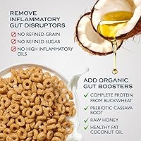 Vista 4 de Lovebird Paquete de 3 cereales sin azúcar sin gluten, cereales orgánicos sin cereales, sin lácteos, sin azúcar, sin refinado, bocadillos saludables