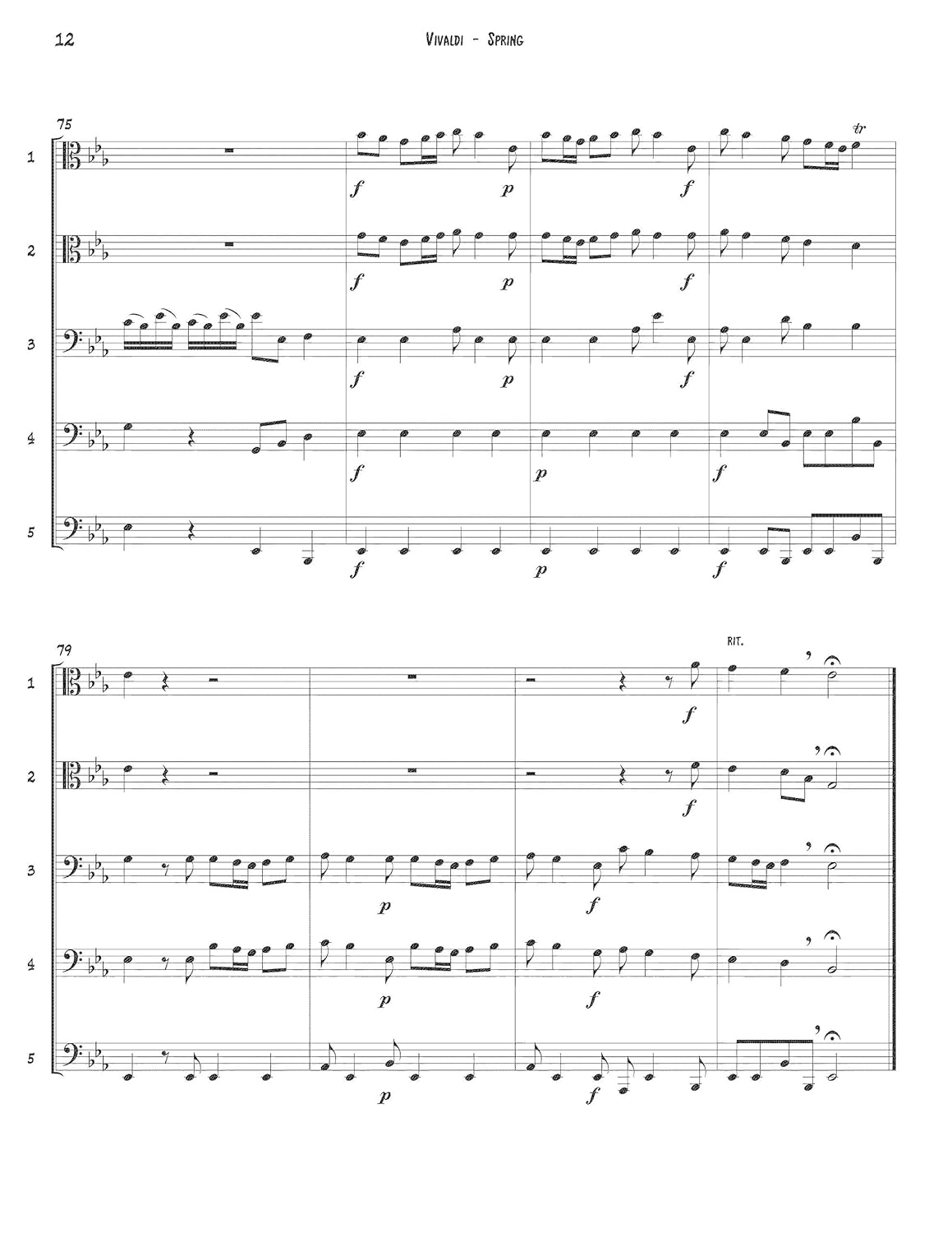Spring from "The Four Seasons" for Trombone Quintet from iTromboni      Sheet music – January 1, 2020