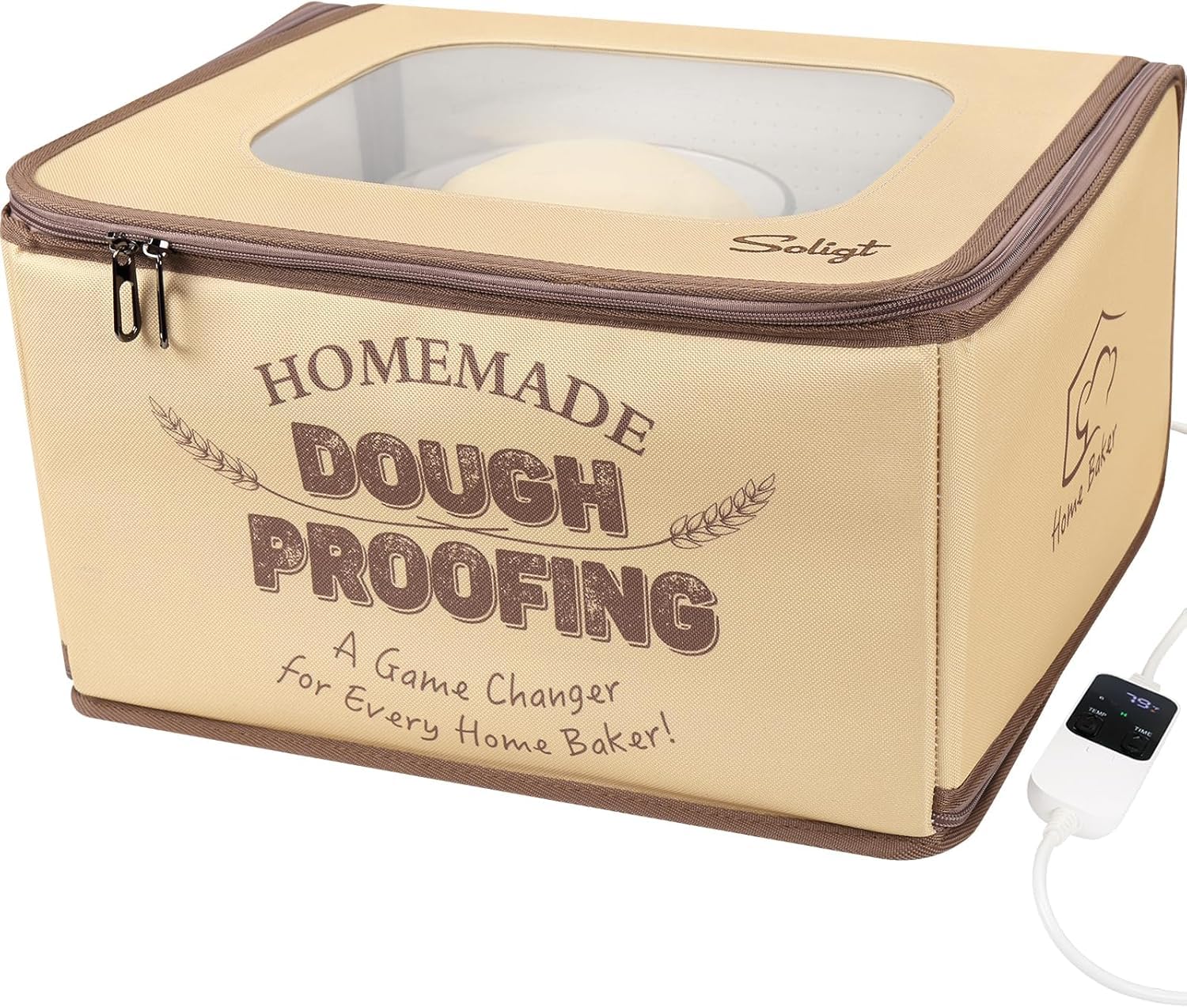 Bread Proofing Baskets, multi-purpose proofing box. Full-range heating function, precise temperature control, with a timer. Equipped with a foldable zipper, suitable for bread, pizza, and yogurt