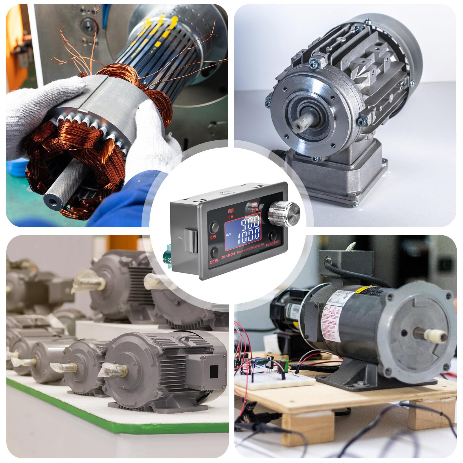 Molbory Controller motore passo-passo NEMA 17 23 - 4 A Scheda di controllo integrata con angolo e velocità di impulso PLC