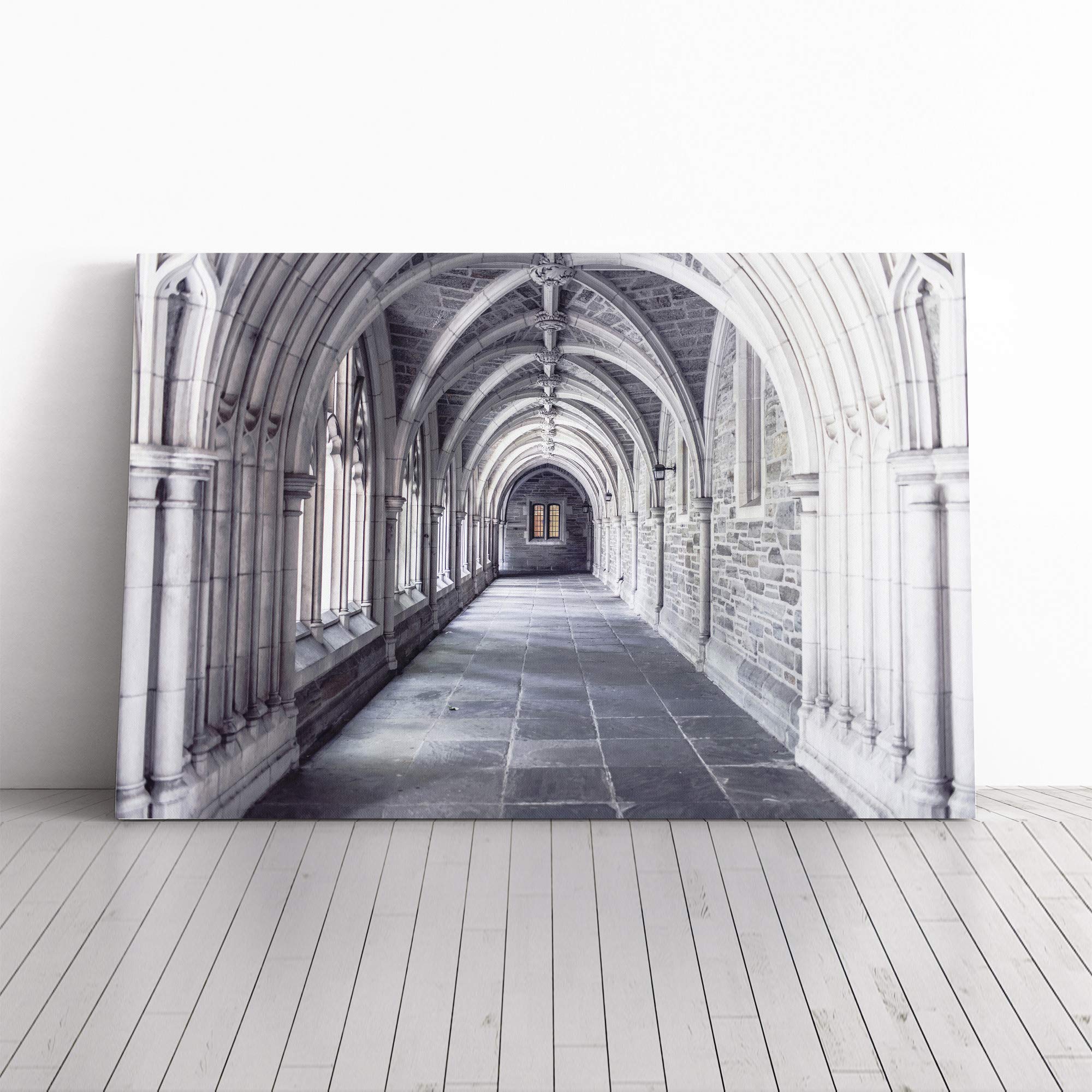 Architecture Church Ceiling Vol.2 Canvas Print | Gallery Wrapped 30mm Frame Wall Art | 30x20 inches | Ready to Hang | Modern Cityscape Picture | Living Room Bedroom Lounge Office