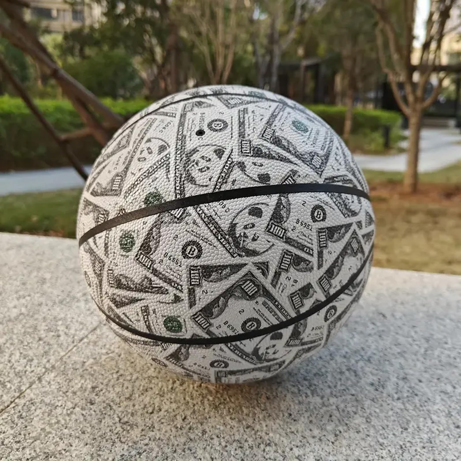 Ballon de Basket Personnalisé Décoratif, Ballon de Basket Taille 5/7, Adapté à Une Utilisation en intérieur/extérieur, pour Les équipes (Impression intégrale)