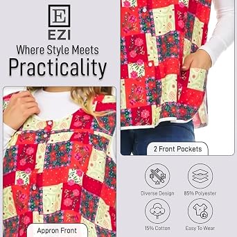 EZI Women's Cotton-polyester Cobbler Apron with Pockets