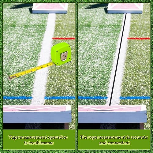 Miniatura 6 de Sotiff 2 juegos de tableros de cornhole de 27 pies, herramienta de configuración de distancia, dispositivo de medición de juego de cornhole,