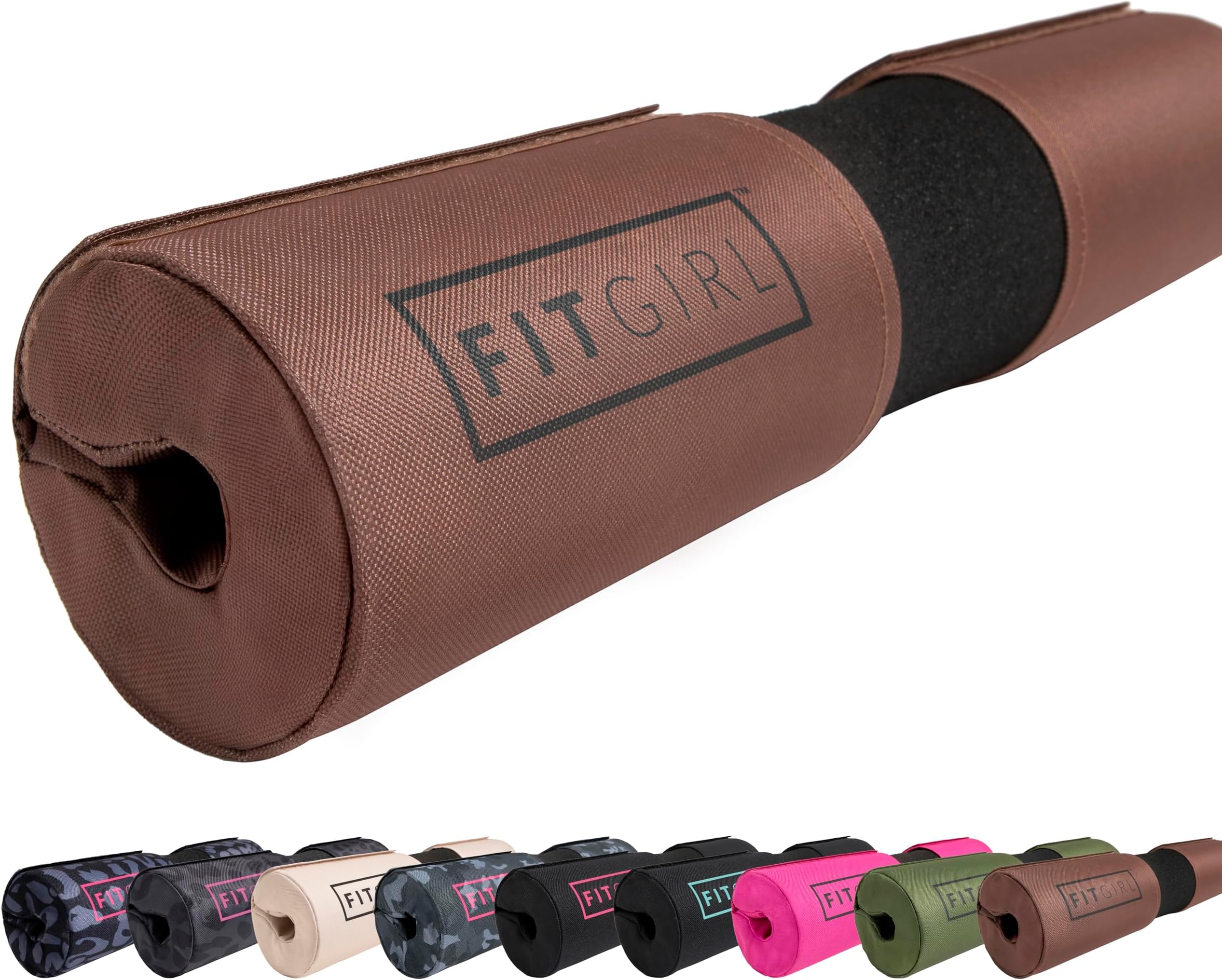FITGIRL - Squat Pad and Hip Thrust Pad for Leg Day, Barbell Pad Stays in Place Secure, Thick Cushion for Comfortable Squats Lunges Glute Bridges, Olympic Bar and Smith Machine