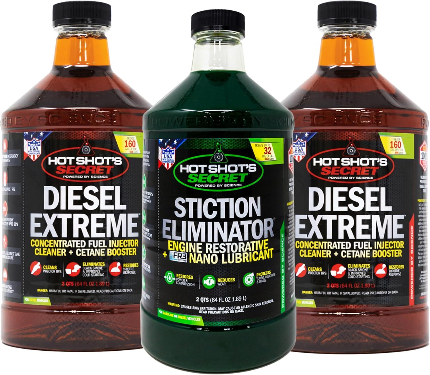 Hot Shot's Secret Semi Prevention Pack - Stiction Eliminator (64 Oz) and Diesel Extreme (64 Oz)