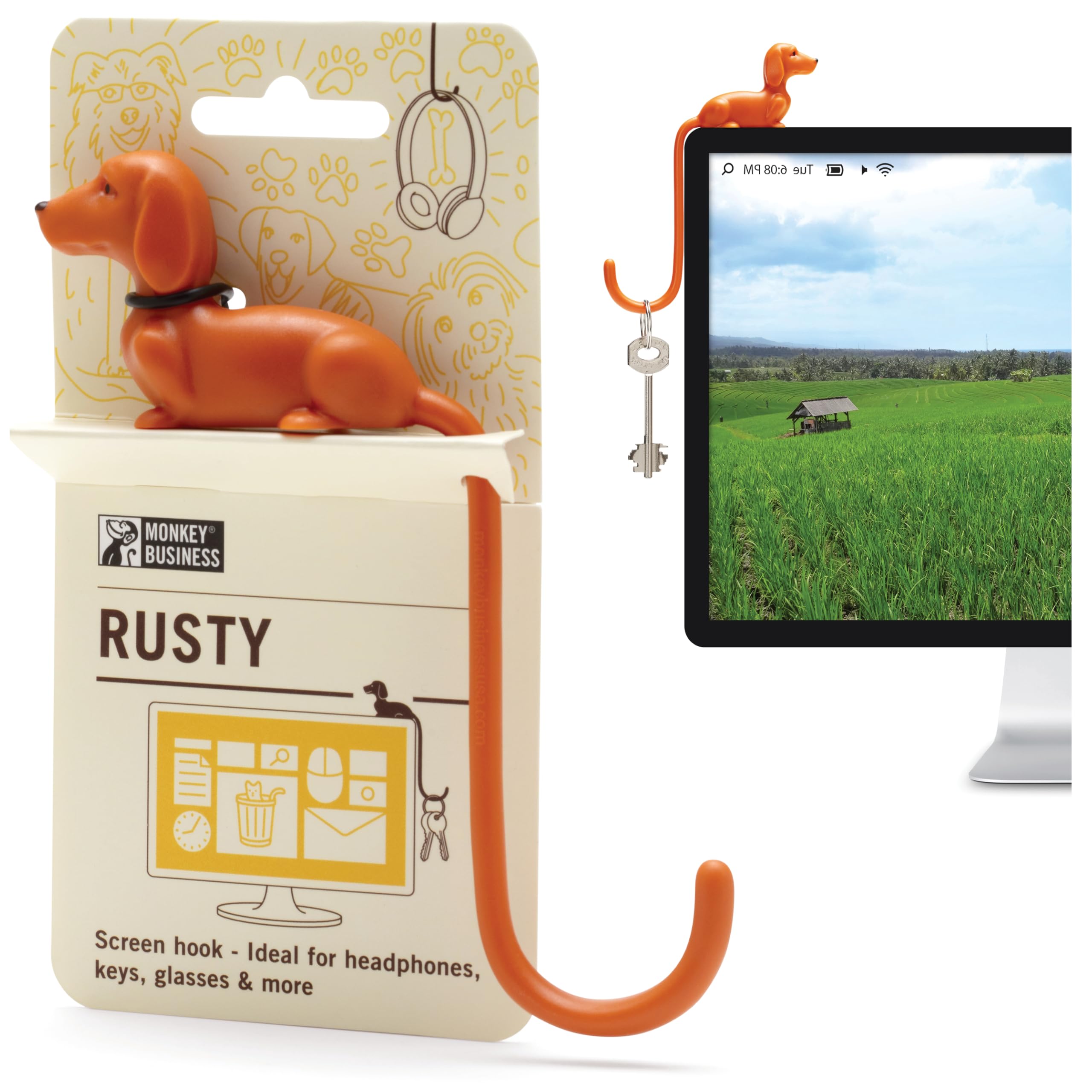 Amazon.com: Monkey Business Rusty The Dog Tail Hook for Computer