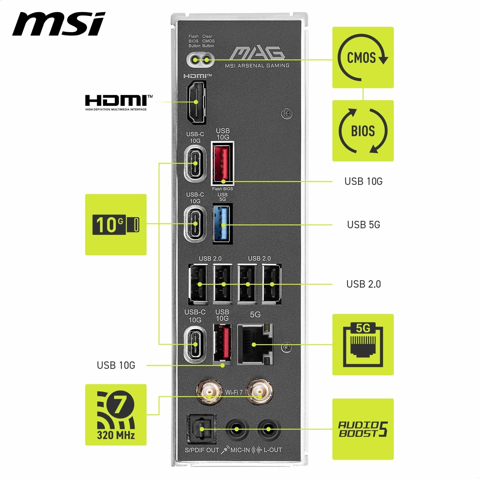 Amazon.com: MSI MAG B850 Tomahawk MAX WiFi Motherboard, ATX