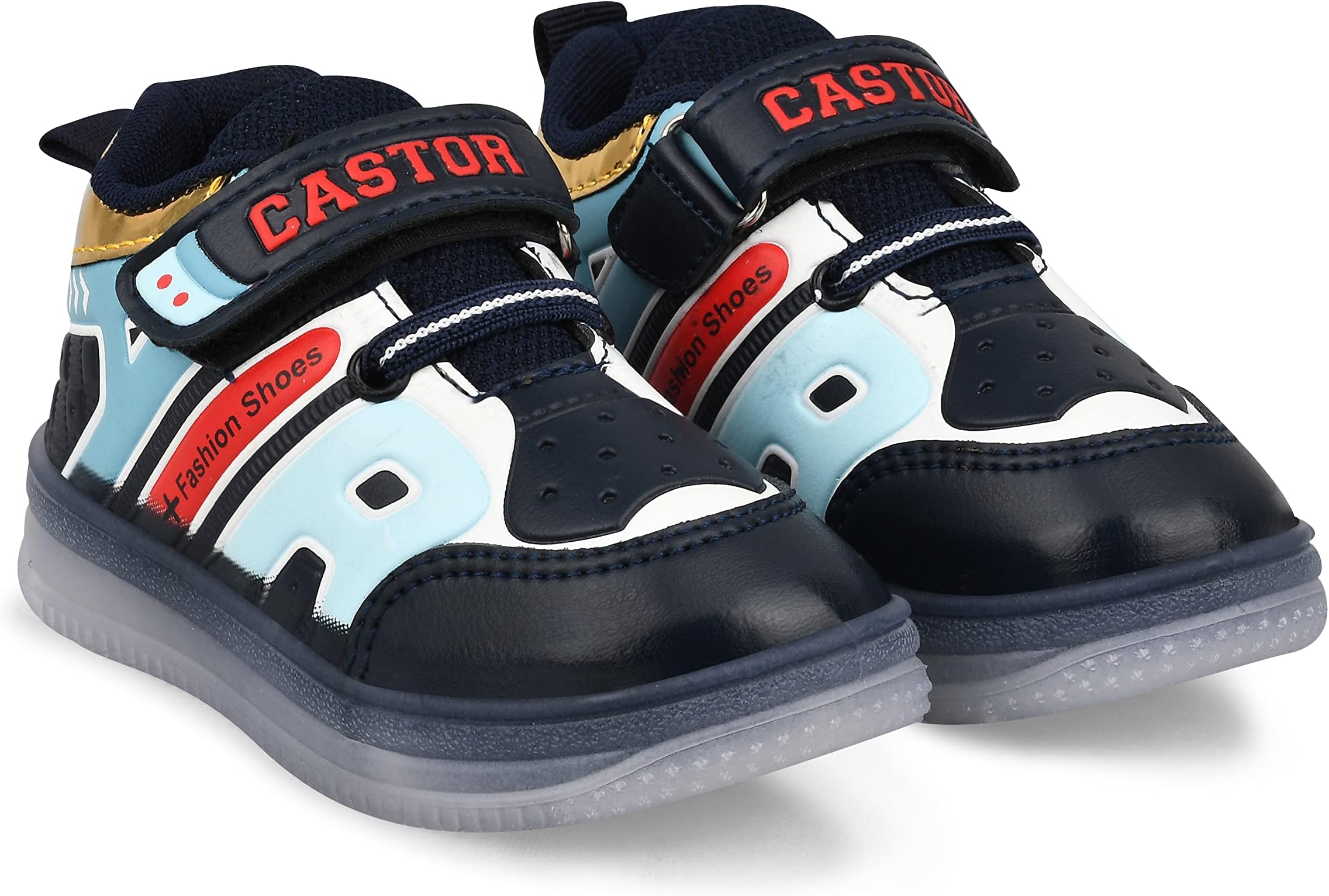 KATS SHOESKATS Kids Unisex Comfy Mid-Top Casual Chunky Streetwear Fashion Sneakers Shoes with Light Blink for 1-5 Years Boys and Girls Color: Navy Blue Size: 8C