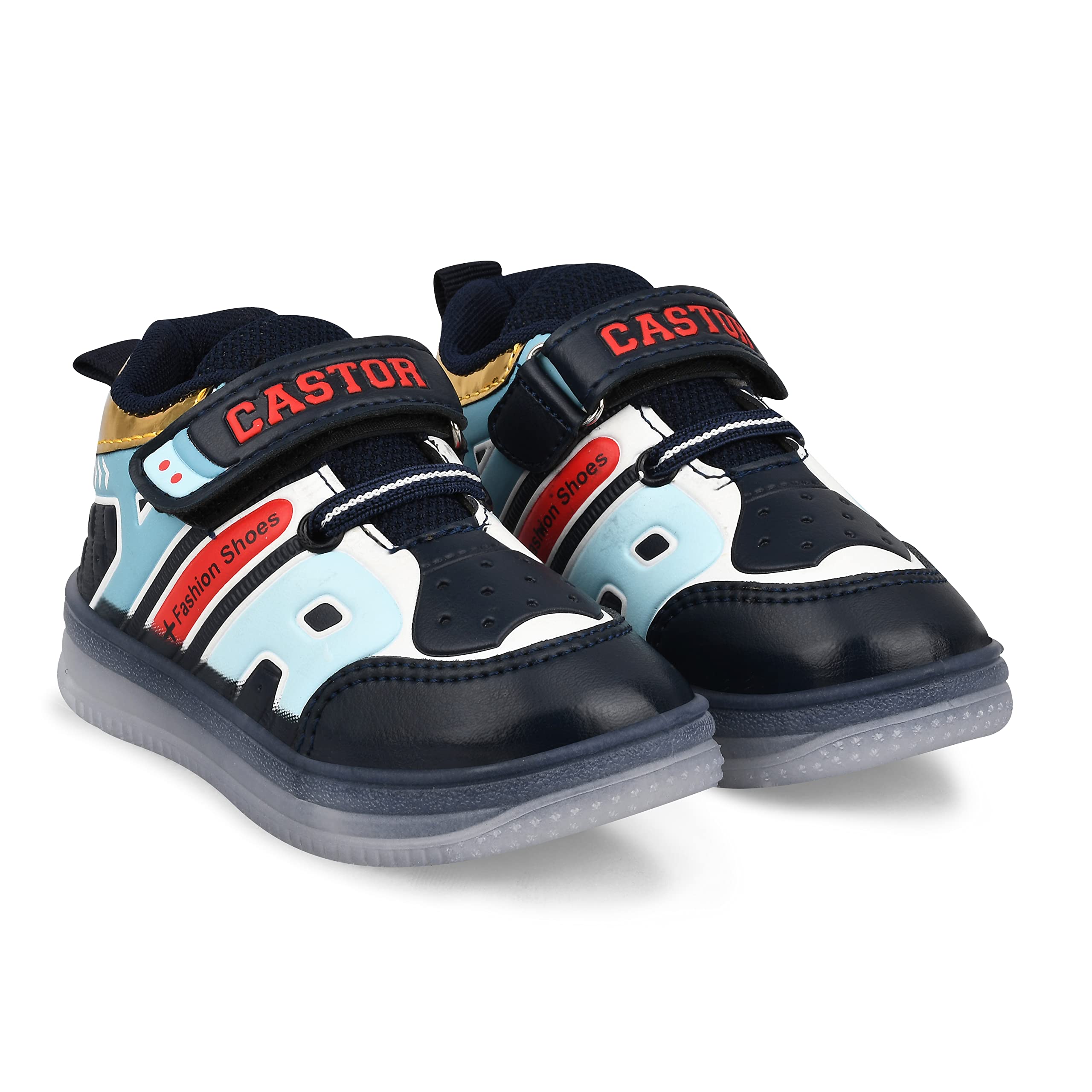 KATS SHOESKATS Kids Unisex Comfy Mid-Top Casual Chunky Streetwear Fashion Sneakers Shoes with Light Blink for 1-5 Years Boys and Girls Color: Navy Blue Size: 8C