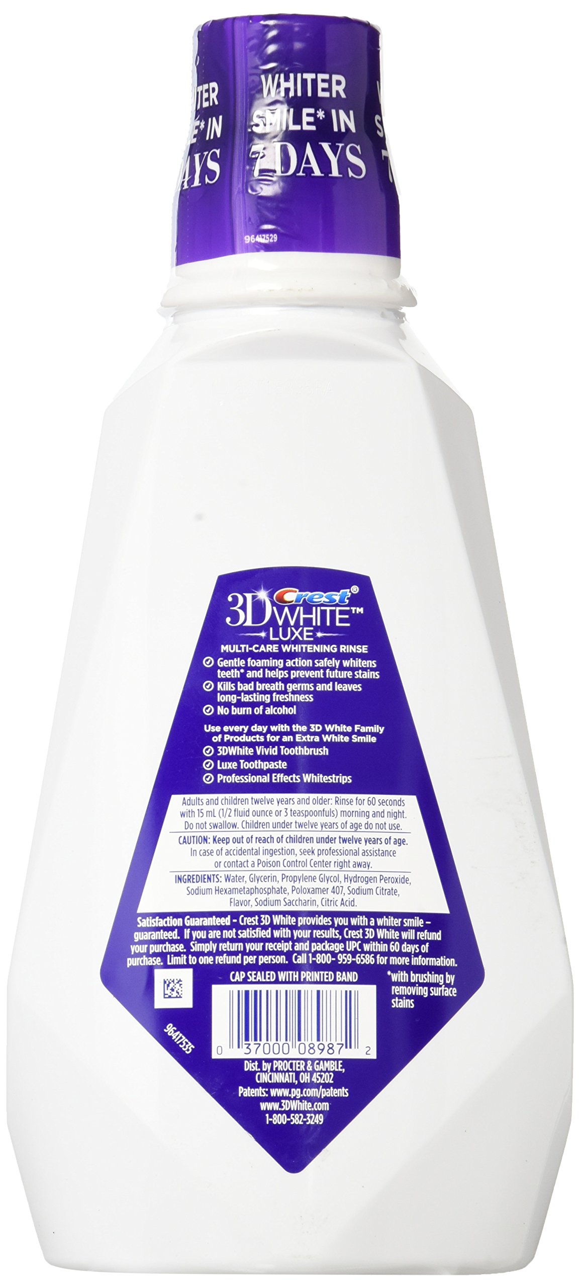 Crest 3d Wht Rinse Frshm Size 16z Crest 3d Fresh Mint Whitening Rinse