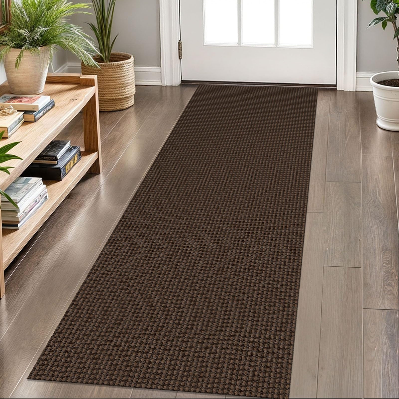KOZYFLY Runners for Hallways 2x6 ft Washable Kitchen Runner Non Slip Rubber Backed Hall Runners Cotton Entryway Runner Rugs Floor Carpet for Indoor