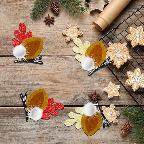 Miniatura 3 de 2 pinzas para el cabello de Navidad, tocado de cuernos de reno, horquilla de pelo de Navidad, accesorios para el cabello de cuernos de ciervo,