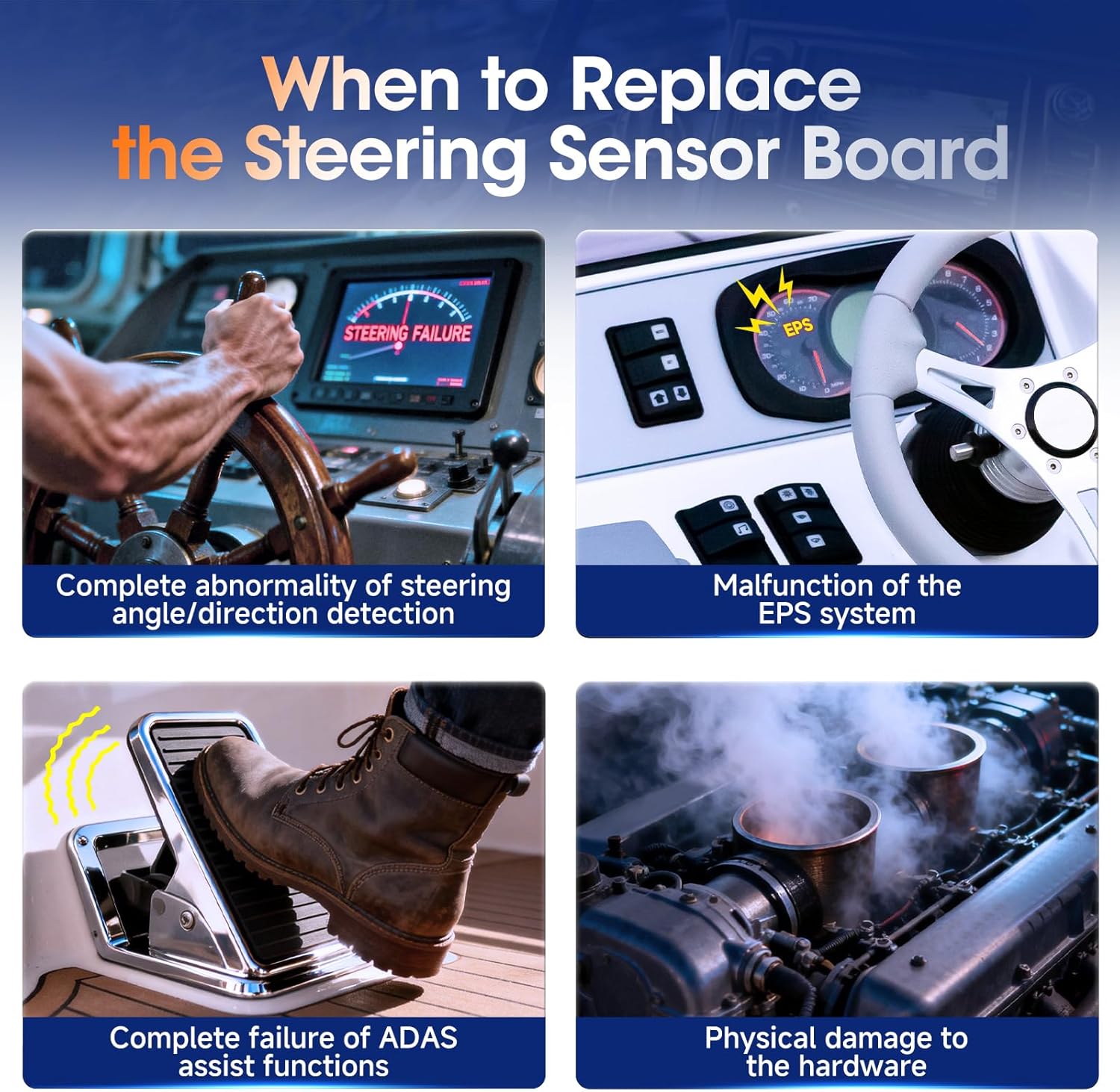 Orceeda Steering Sensor Board Fits for Minn Kota Ultrex Replaces 2884023, Upgrade Sealed Version Steering Sensor Board Kit