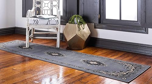 Vista 583 de Unique Loom Reza Collection- Alfombra, Polipropileno, Marrón Marrón/ marfil