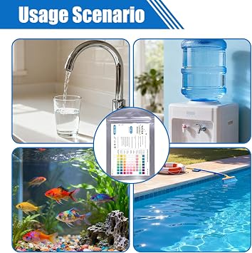 9-in-1 Aquarium Test Strips, 50PCS Fish Tank Water Test Kit for Carbonate Hardness Nitrate Nitrite Free Chlorine Iron Total Alkalinity Ph Copper, for Pools Pond (50 PCS)