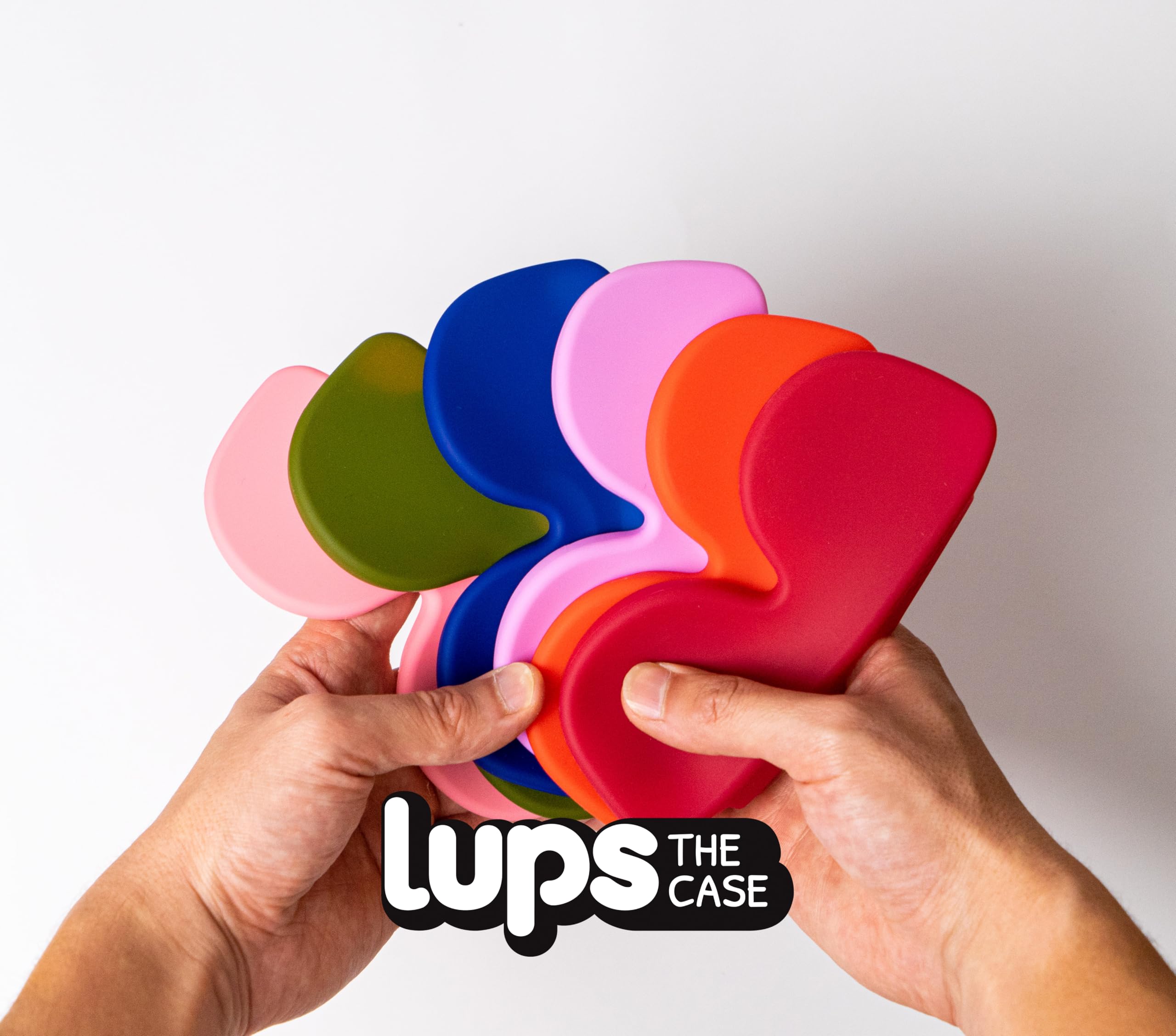 Lups – Custodia flessibile in silicone per occhiali da vista o da sole, ultraleggera - 29 g - Protezione durevole e lavabile, vestibilità universale, custodia compatta | Colori assortiti