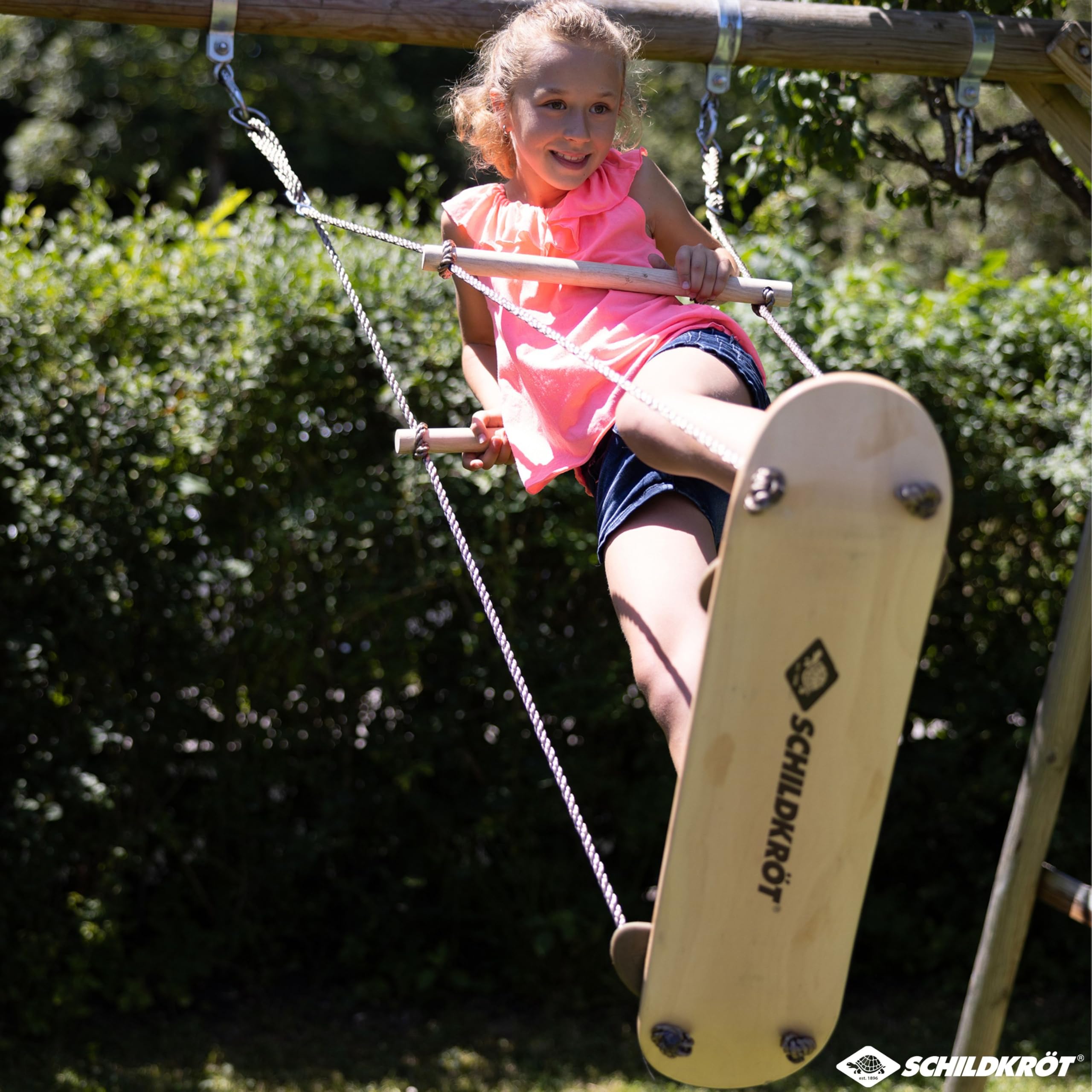 GothicBride Klimtouw, schommel, outdoor, kinderschommel, schijfschommel met platform en schijfschommel binnen buiten, voor kinderen en volwassenen, 2 meter lang (blauw