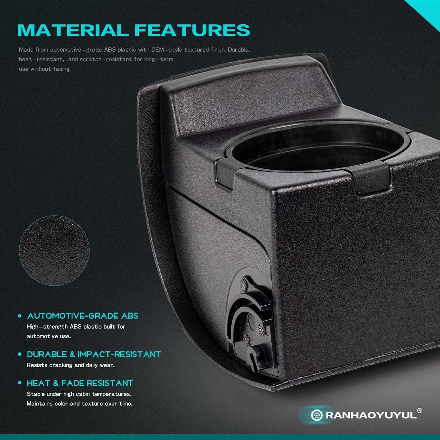 15820550 Rear Seat Cup Holder Fit for Hummer H3 2006-2010, Food and Beverage Cooler/Warmer Lid, Replace# 15830701 15255363 15255364 15255365