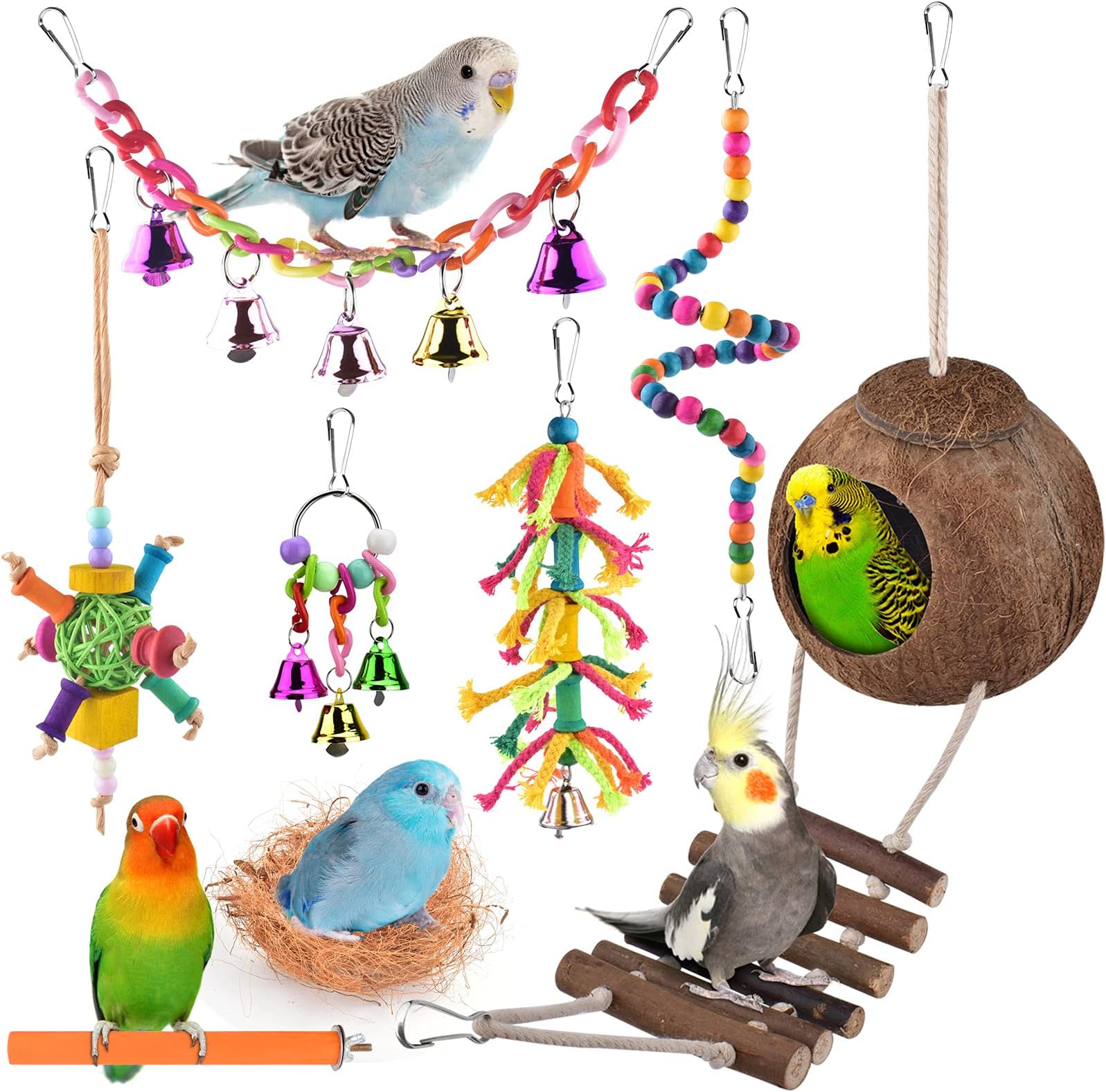 wellensittich spielzeug ideen Vogelgaleria® Schaukel für Wellensittich & Nymphensittich