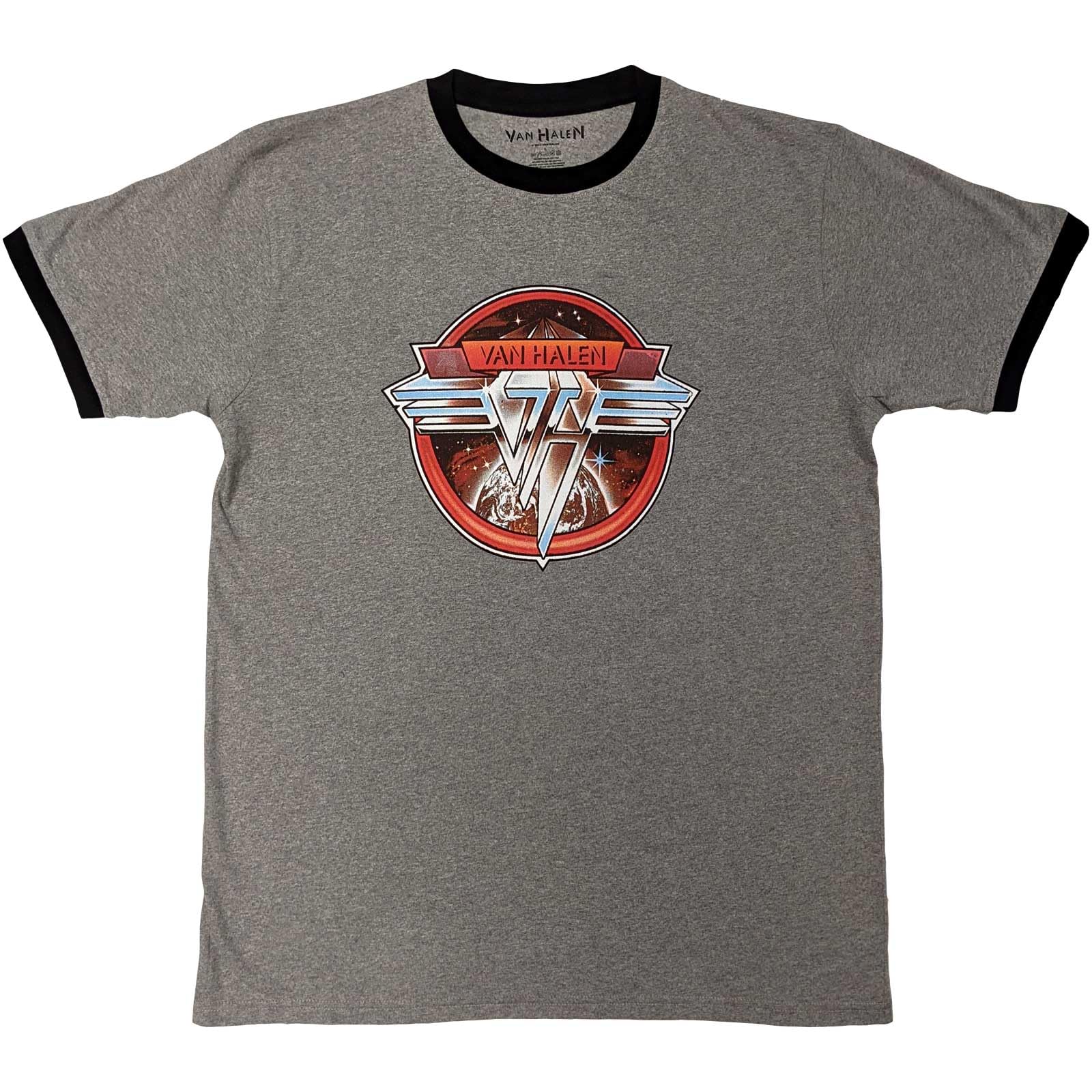 Van Halen Ringer T Shirt Circle Band Logo Official Unisex Grey XXL