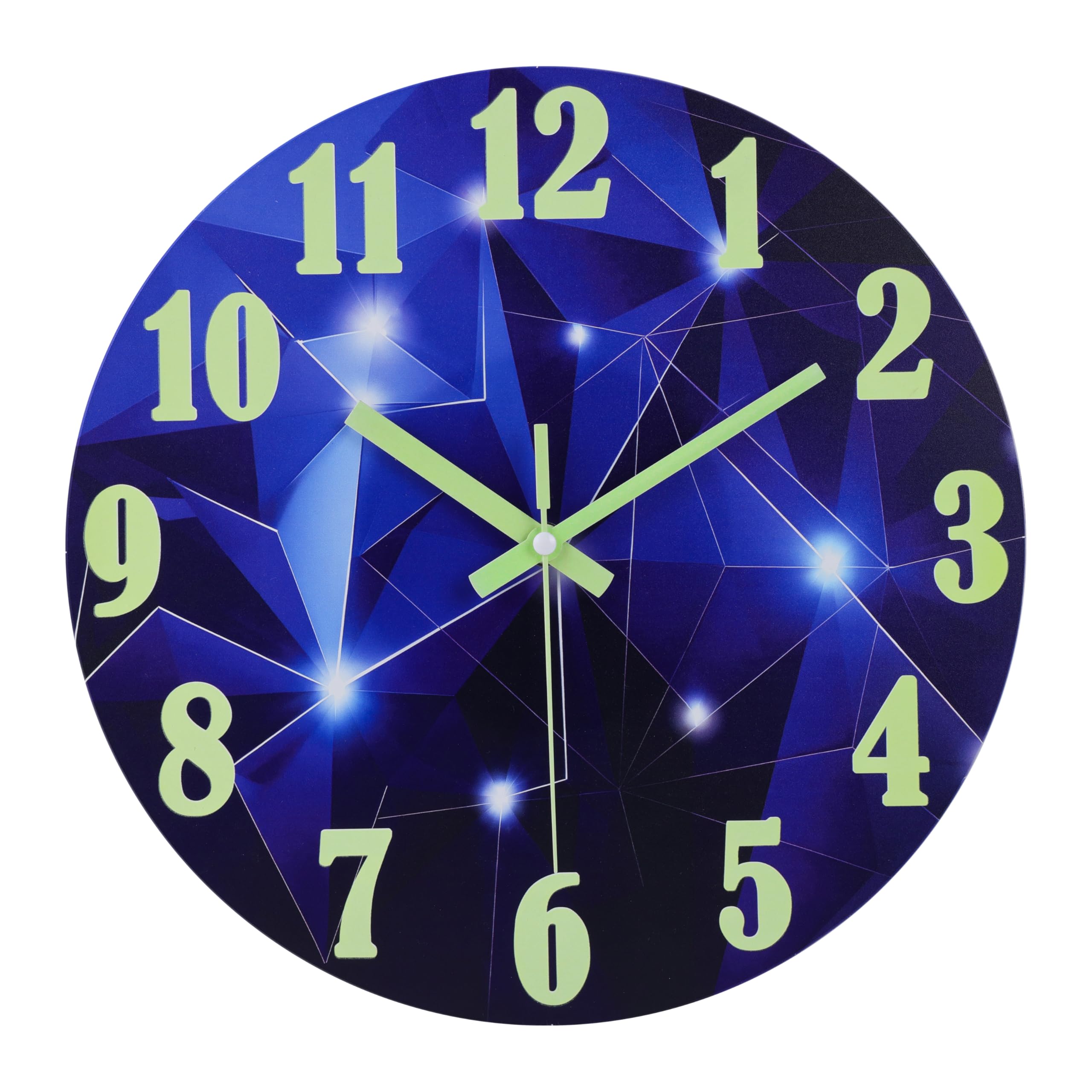 jomparis Orologio da parete luminoso da esterno impermeabile da 30,5 cm con luce notturna galassia in vetro per piscina patio bagno