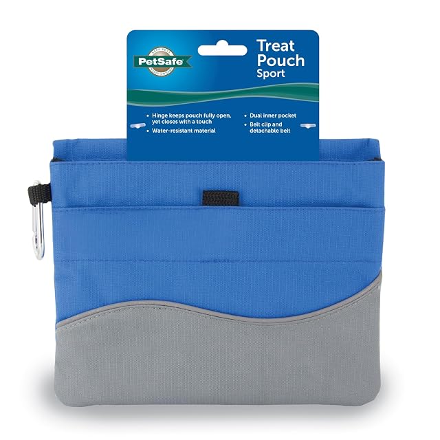 PetSafe Treat Pouch - Accesorio Deportivo para Entrenamiento de Mascotas y Paseo de Perros, Color Azul