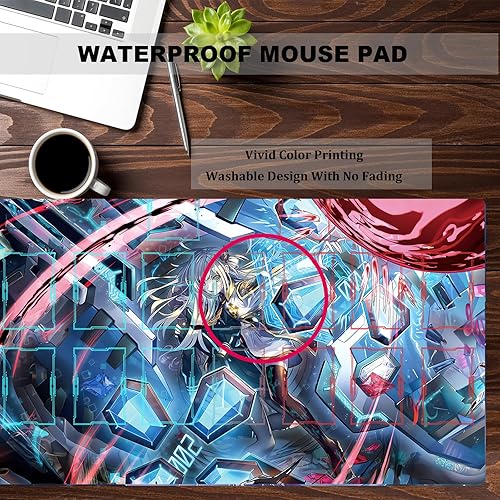 Vista 12 de ygo playmat - Alfombrilla para competición de videojuegos, carpeta de tarjetas de 23.6 x 13.7 pulgadas Vencer el alma 1,Azamina Hamartia,Acceso a
