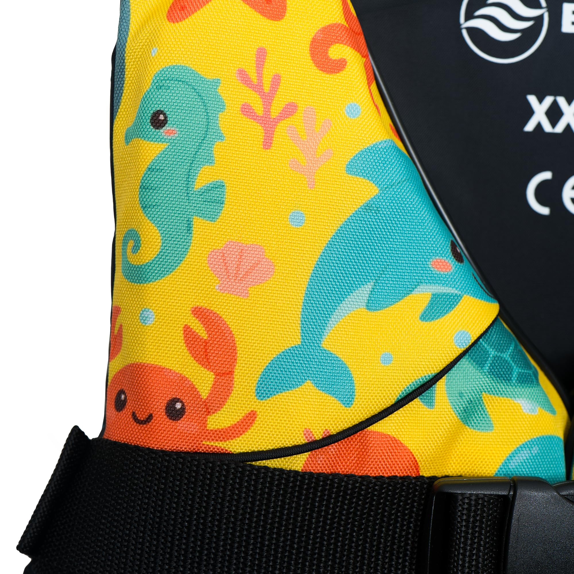 Giubbotto Salvagente Bambino 50N Omologato – Gilet Salvagente Bambini per Spiaggia, Piscina e Kayak – Nylon Resistente + PVC – 3 Cinghie Regolabili
