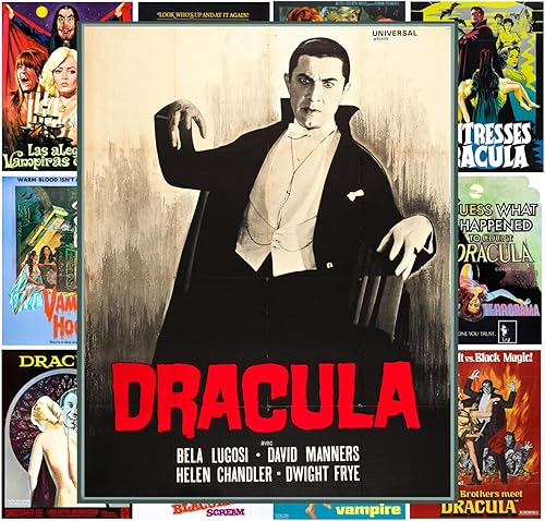 Miniatura 9 de Mini-carteles de película (13 carteles de 8 x 11 pulgadas) Zombies Horror Vintage Pósters de películas cubiertas de película de explotación retro