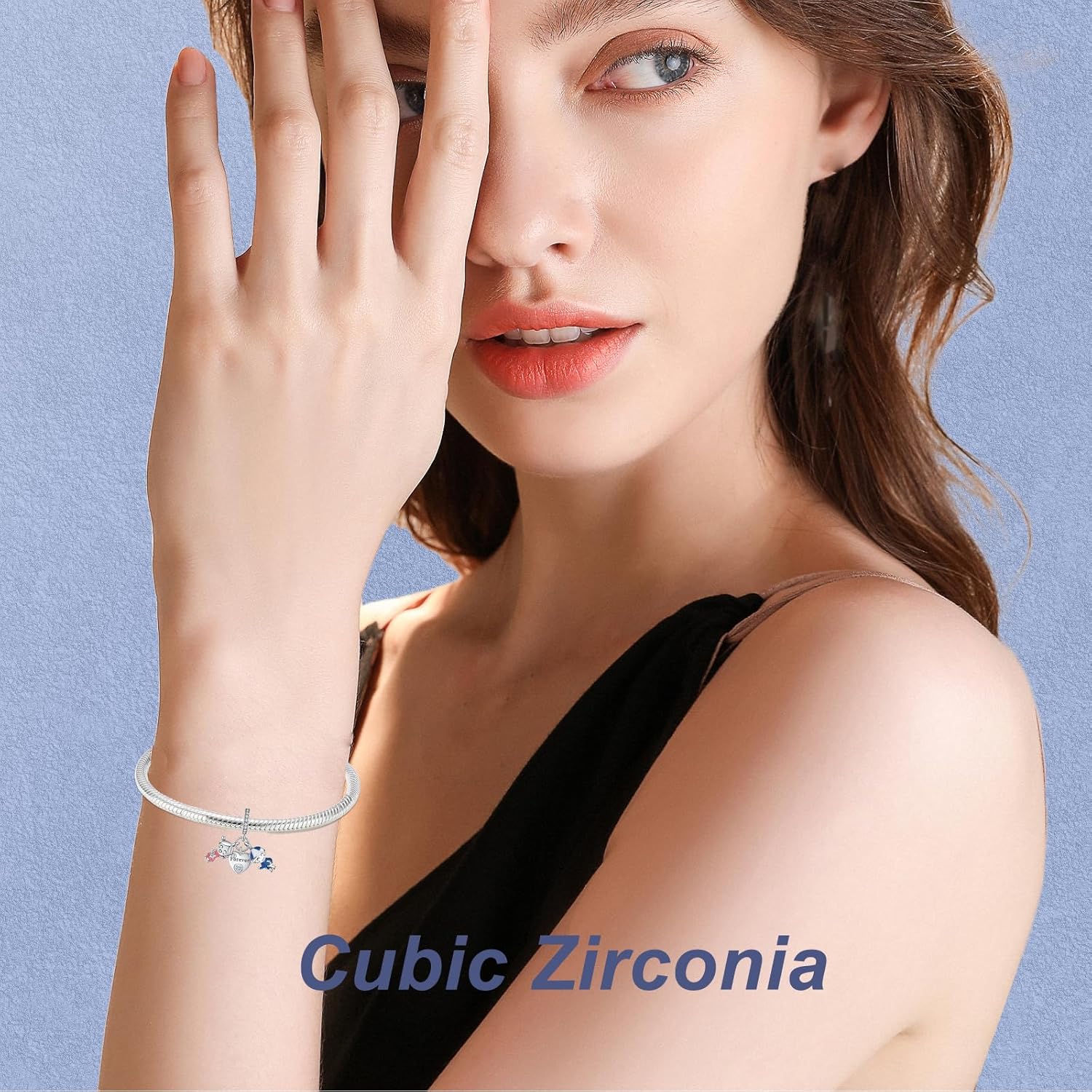 Heart Mother Family Animal Golden Charm 925 Sterling Silver Charms for Bracelets and Necklaces Bead Charms with Cubic Zirconia Jewelry Charm for Women Family Friends - Image 4