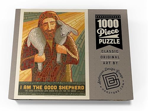 Miniatura 4 de MyPuzzle Jesus The Good Shepherd, Vintage Poster - Rompecabezas prémium de 1000 piezas para adultos