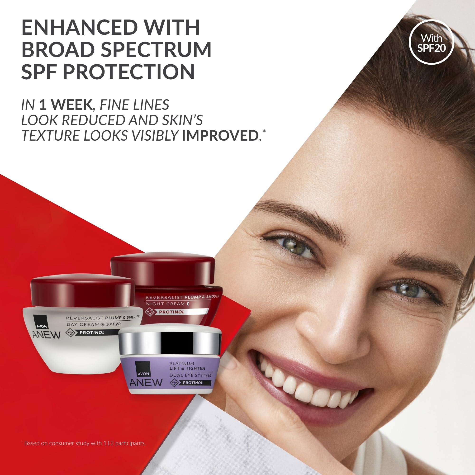 Avon Anew Reversalist Set, Day Cream 50ml + Night Cream 50ml + Eye Cream 20ml, Pack of 3, To Help Plump & Smooth - Image 4