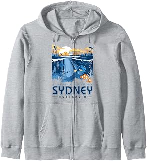 Disney Pixar Finding Nemo Sydney Australia Poster Zip Hoodie