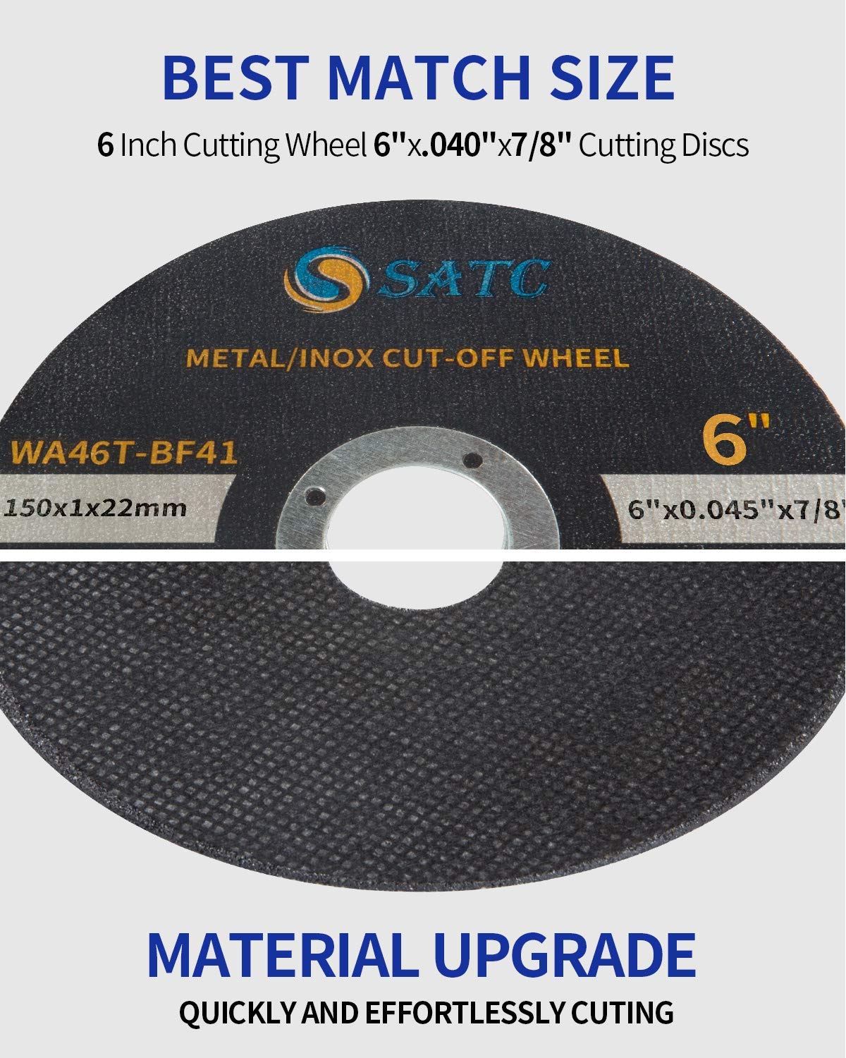 S SATC 20 PCS Flap Discs 4.5 Inch 40/60/ 80/120 Grits and 25 PCS Cut Off Wheels 6 Inch Cutting Wheel