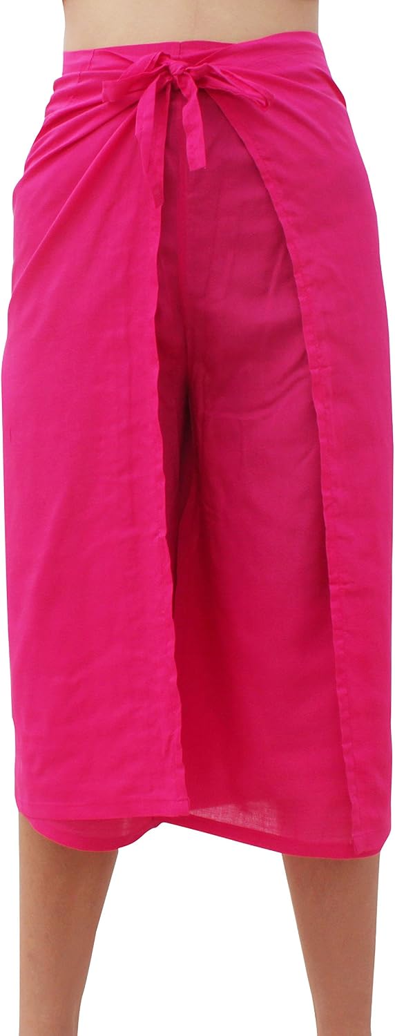 RaanPahMuang Drive in Wrap Capri Length Pants in Light Viscose Rayon Fabric