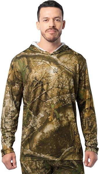 Indera Mens Realtree Apx Micro Tech Camo Thermal Performance Hoodie
