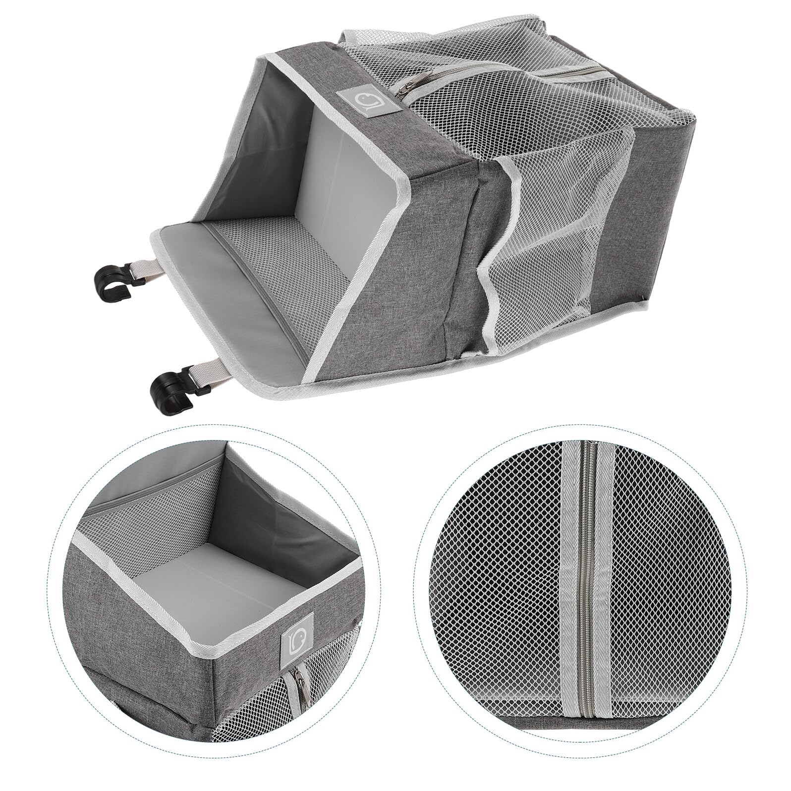 Organizador Colgante para Pañales con Gran Capacidad Tela Transpirable y Lavable Bolsa Multifuncional para Cuna y Cama Ahorro de Espacio para Guardar Accesorios Infantiles
