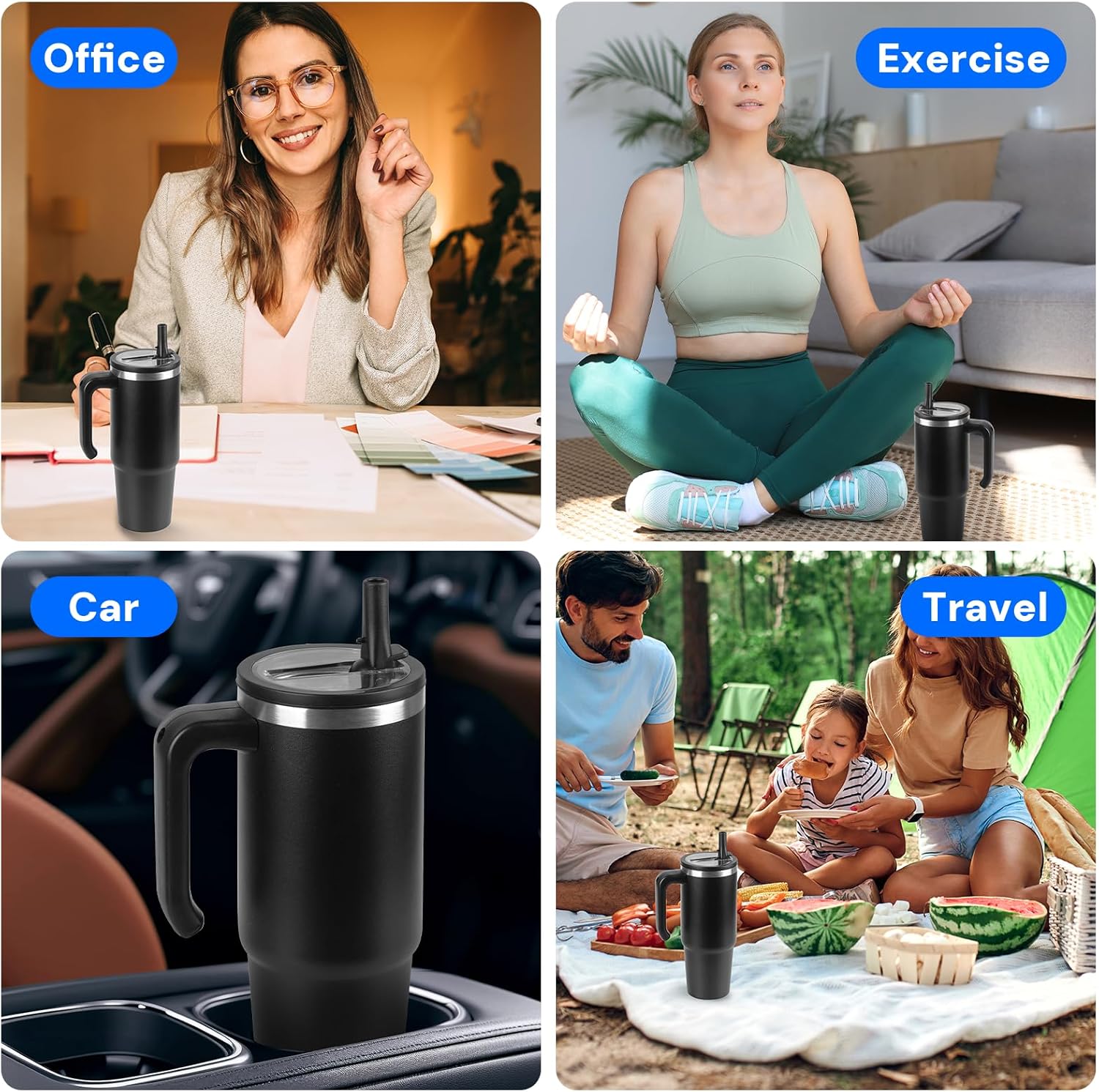 30 oz stanley lid replacement,for Stanley H2.0 Quencher Cup Accessories,stanley lids 30 oz leakproof replacement-stanley cup lid 30oz black 2pack(Black) - Image 7