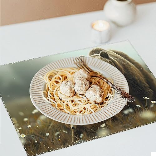 Miniatura 6 de Bear Sow Near Moraine Creek Katmais National Park - Juego de 6 manteles individuales resistentes lavables para decoración de mesa de cena y fiesta