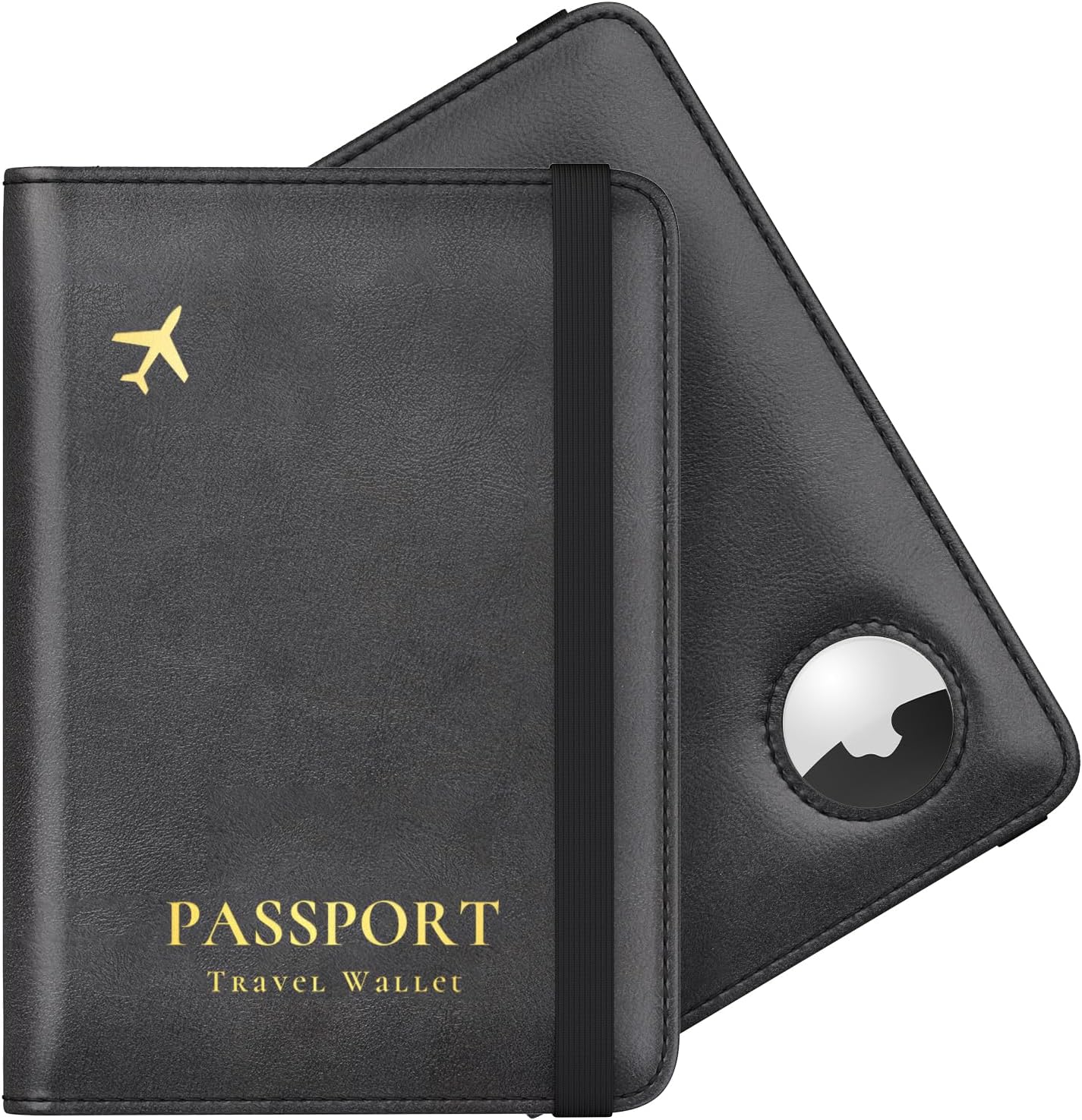 Stouchi Passport Holder with AirTag – Slim RFID Travel Wallet