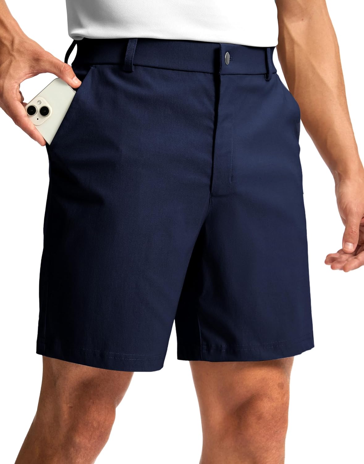 G Gradual Men's Golf Dress Shorts 5"/ 7"/ 9" Stretch Casual Work Flat Front Shorts for Men with 3 Pockets Quick Dry