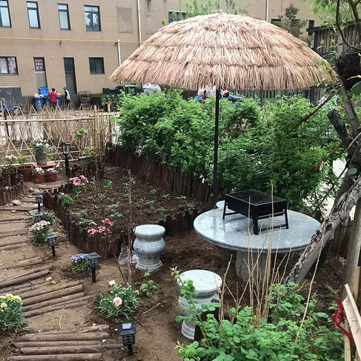 Sale 87 Off ハワイアンティキ傘パラソルサンブレラ ビーチ傘防水シミュレーションストロー傘芝生プール裏庭パラソルパティオ傘 Cougaropen Com