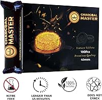 Vista 3 de Carbón ligero rápido de Charcoal Master – Discos instantáneos de carbón – Tabletas de carbón de incienso – Discos de carbón – Juego de 100 discos