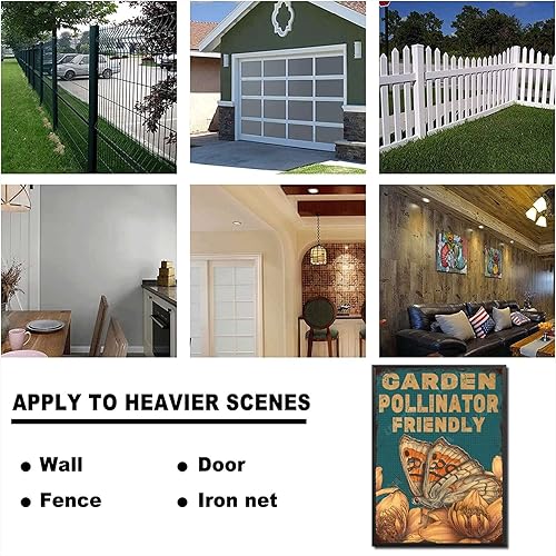 Vista 156 de LIUAXICIA Letreros de metal divertidos para jardín, letreros de metal con diseño de colibrí, para garaje, hogar, cafetería, bar, granja, pared