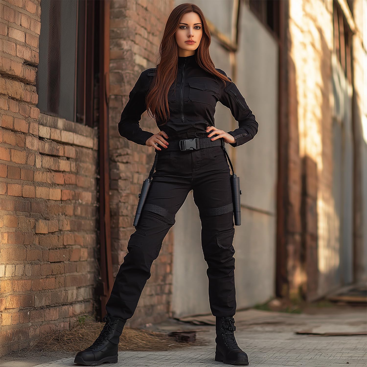 SeptCity Thigh Holster for Women, Adjustable Leg Holster and Belt for Pistols Swat Cop Cowboy Costume Set Cosplay Accessories for Halloween Theme Parties