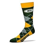 For Bare Feet NFL Green Bay Packers Argyle Line Up Dress Sock Team Color OSFM